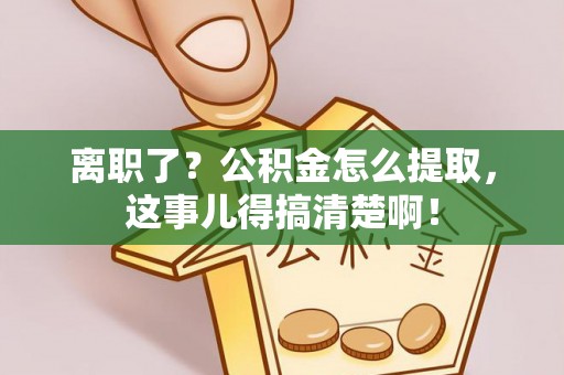 沿河离职了？公积金怎么提取，这事儿得搞清楚啊！